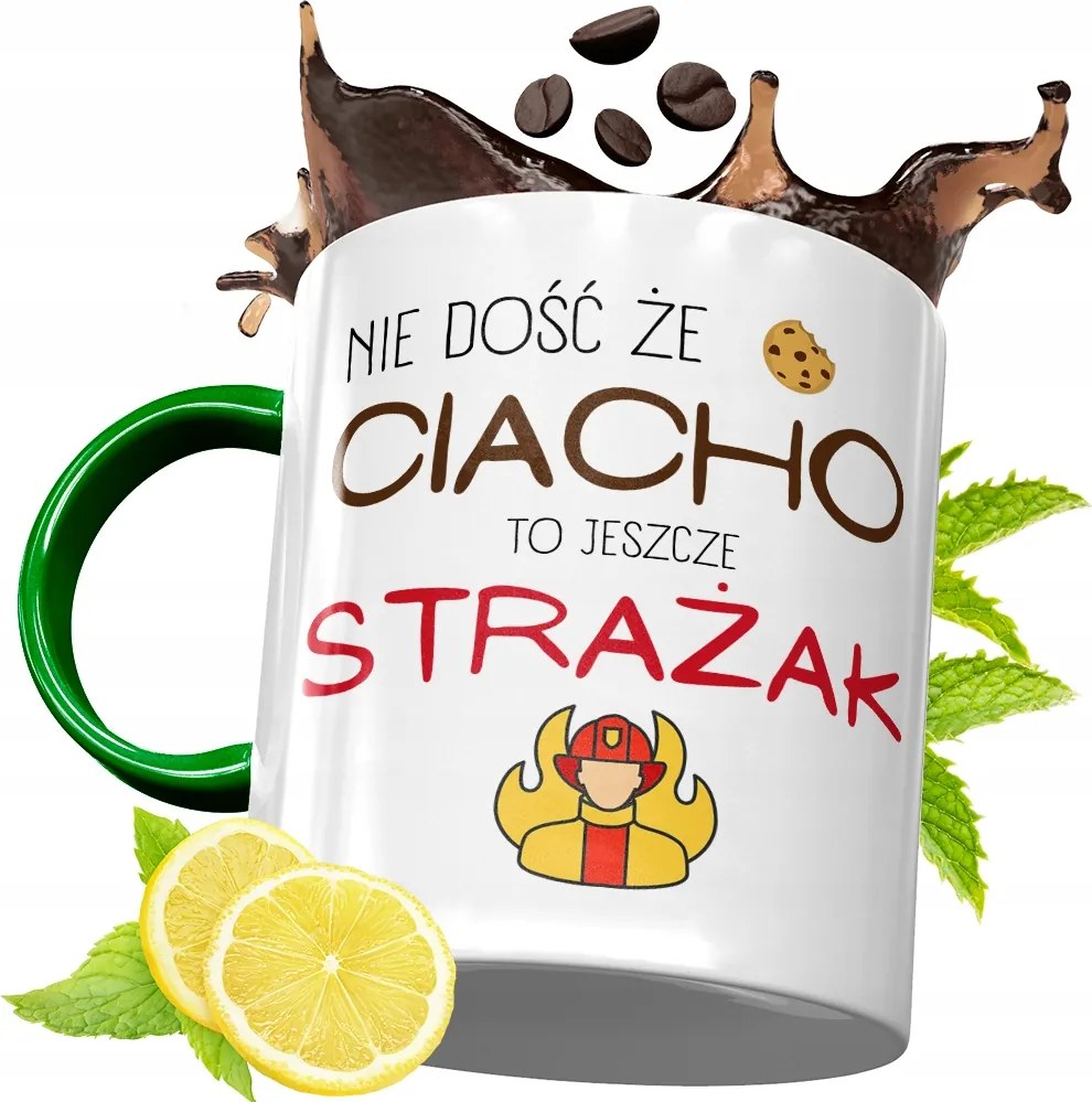 Zöld Bögre Tűzoltónak Tökéletes Ajándék fényképes nyomtatással