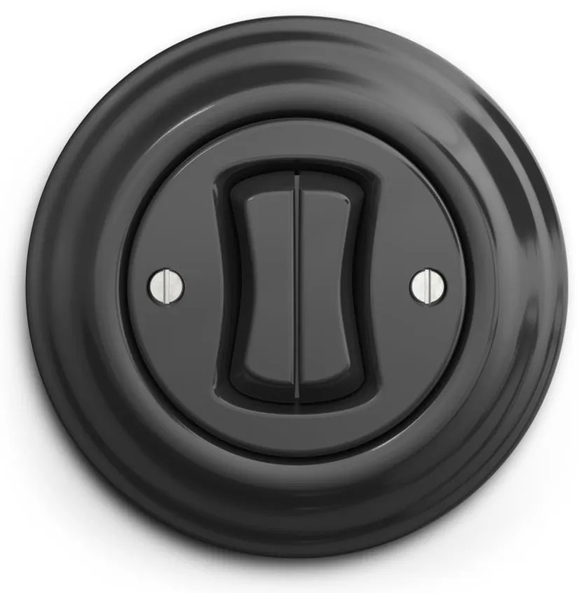 Kliklap - Retro dupla nyomógomb antracit kerettel