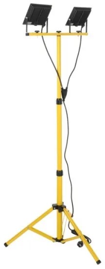 LED Reflektor állvánnyal TIGRA 2xLED/50W/230V 4000K IP54 fekete/sárga