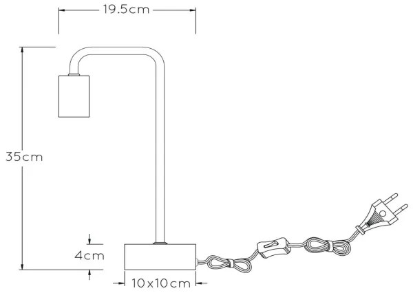 Lucide 45565/01/30 - Asztali lámpa LORIN 1xE27/40W/230V fekete