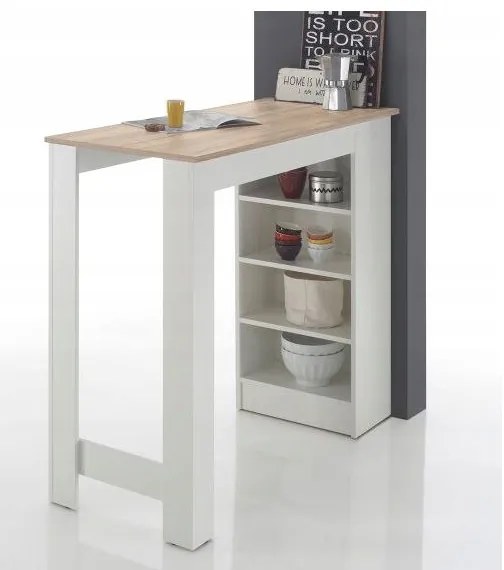 MOJITO Matt Fehér - Kézműves Tölgy Bárasztal