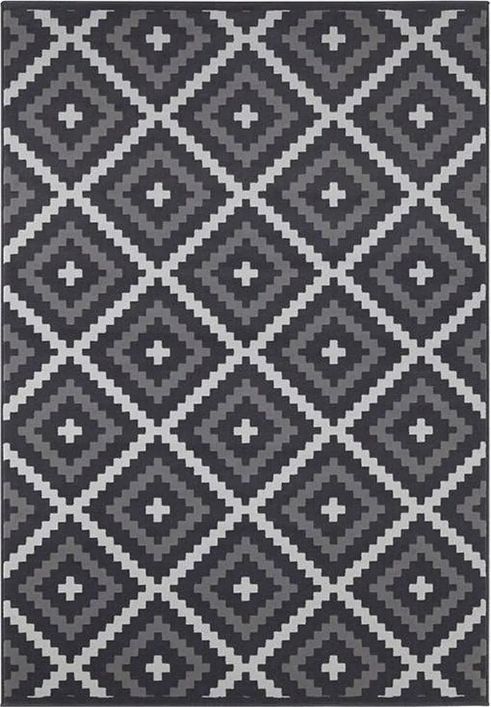 Modern krémszürke-fekete nappali szőnyeg,puha szőr mintás 160x230cm