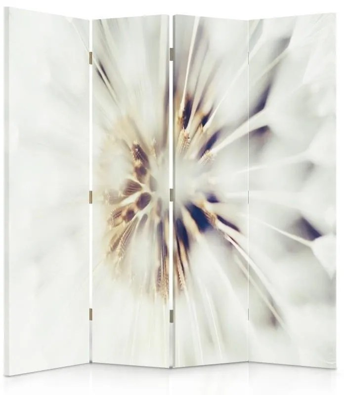 Gario Paraván Fehér virág szíve Méret: 145 x 170 cm, Kivitelezés: Forgó paraván 360°