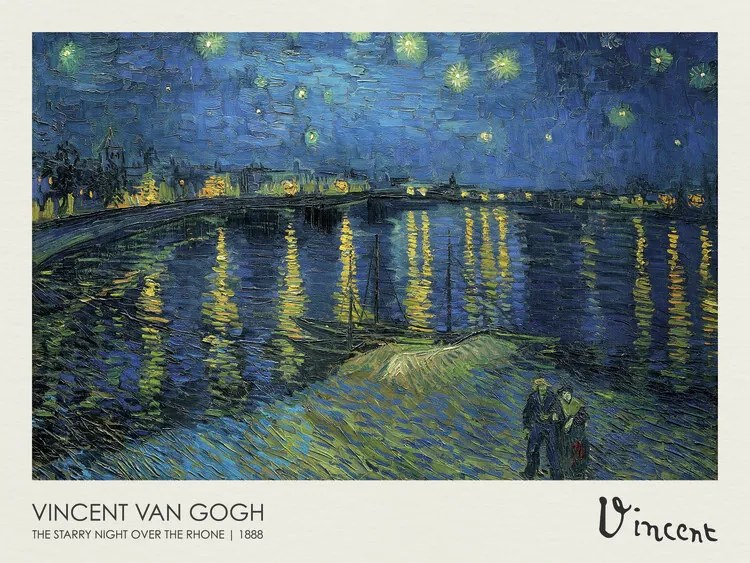 Reprodukció The Starry Night over the Rhone (1888), Vincent van Gogh