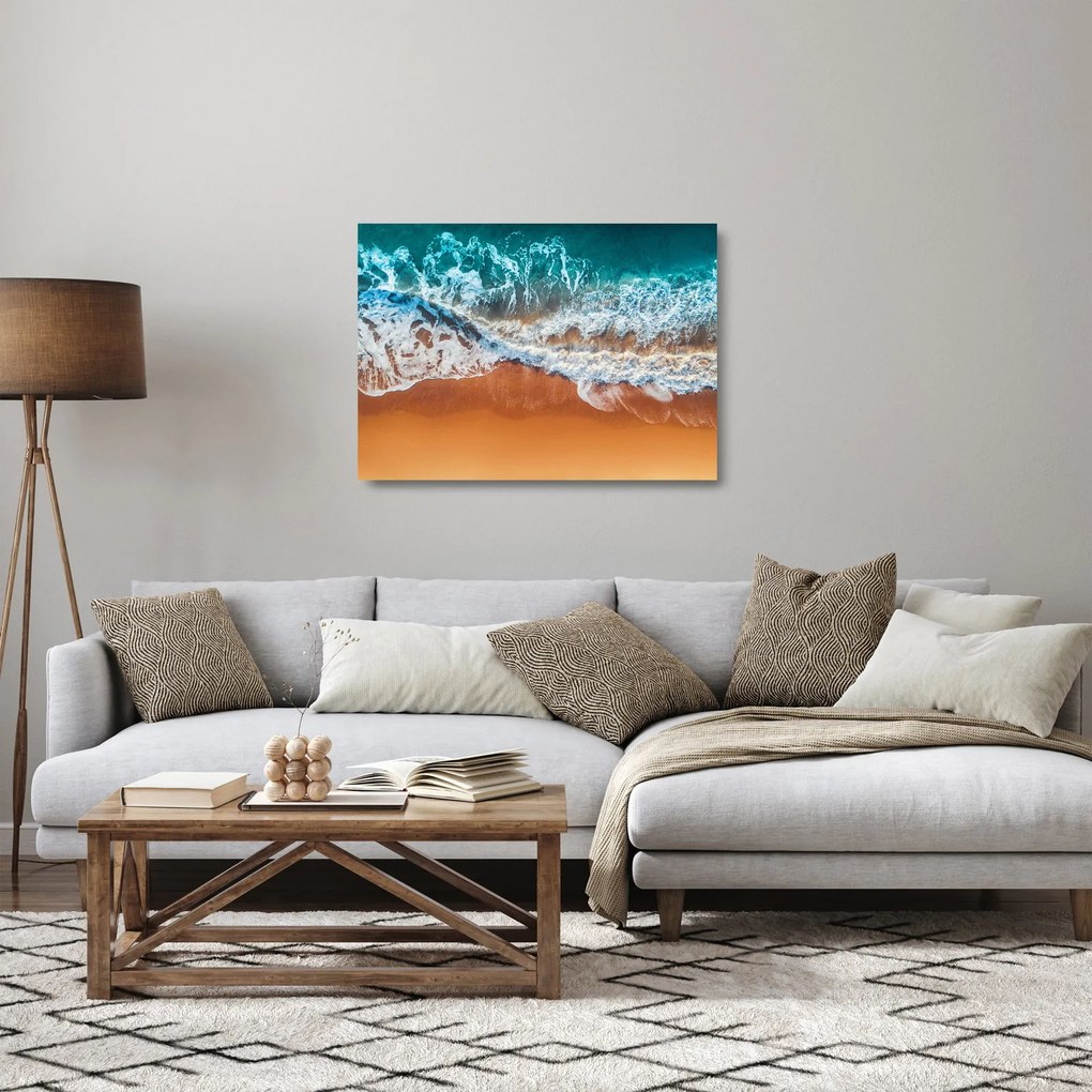 Tengerpart képe (üvegen) (70x50 cm)