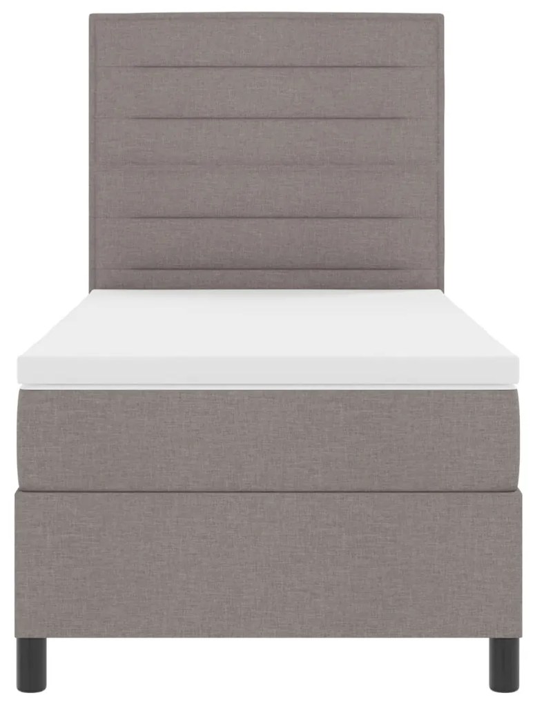 Box Spring Ágy Matraccal Bézs 80x200 cm Szövet