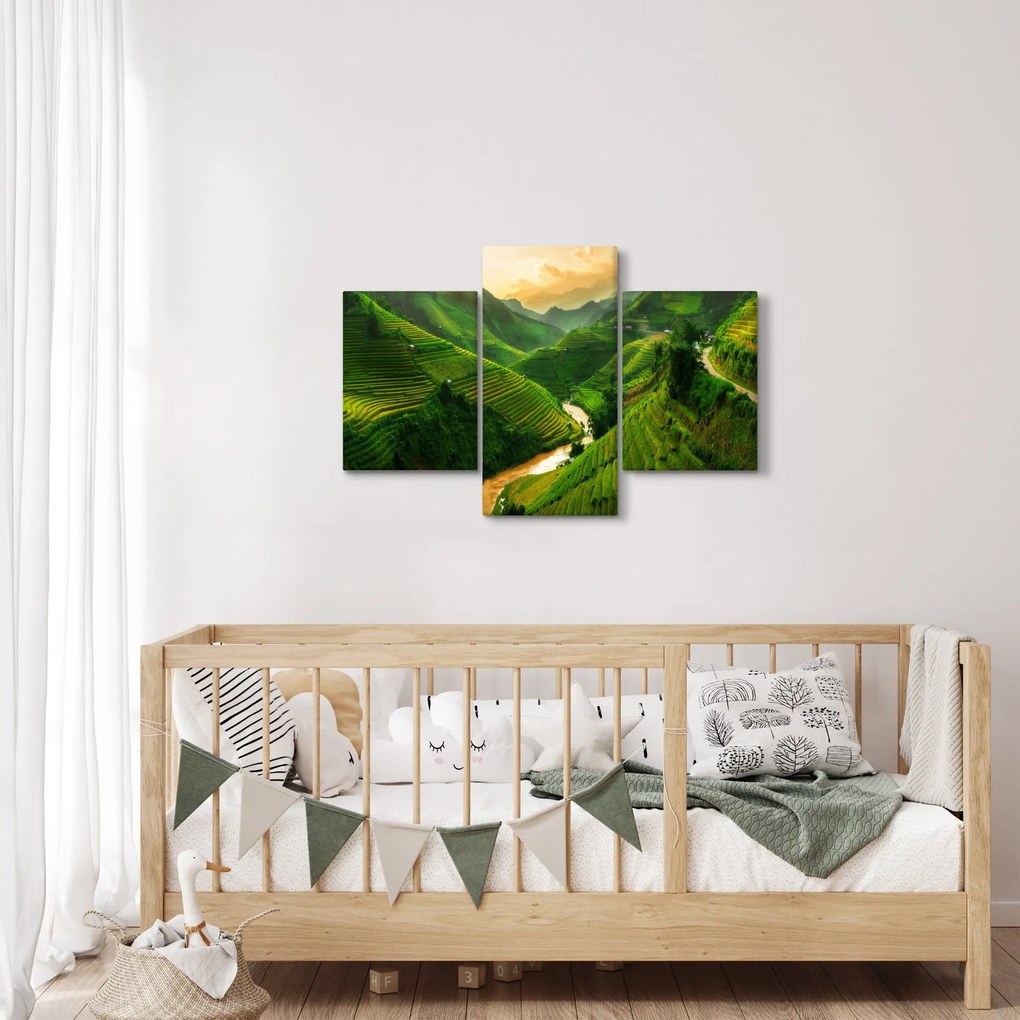 Kép - Mu Cang Chai rizsteraszok (90x60 cm)