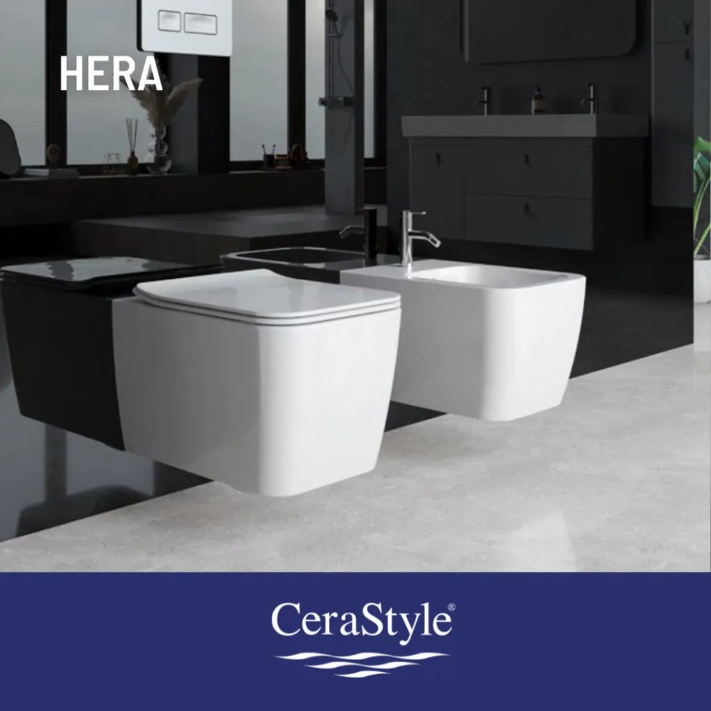 CeraStyle HERA fali WC - rimless - perem nélküli - rejtett rögzítésű - 52 cm