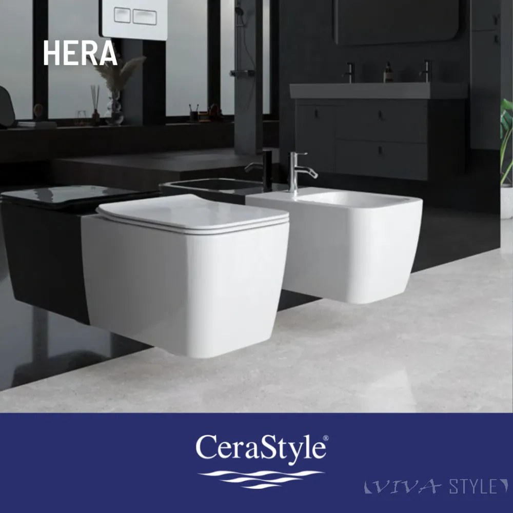 CeraStyle HERA fali WC - rimless - perem nélküli - rejtett szerelésű - 52 cm