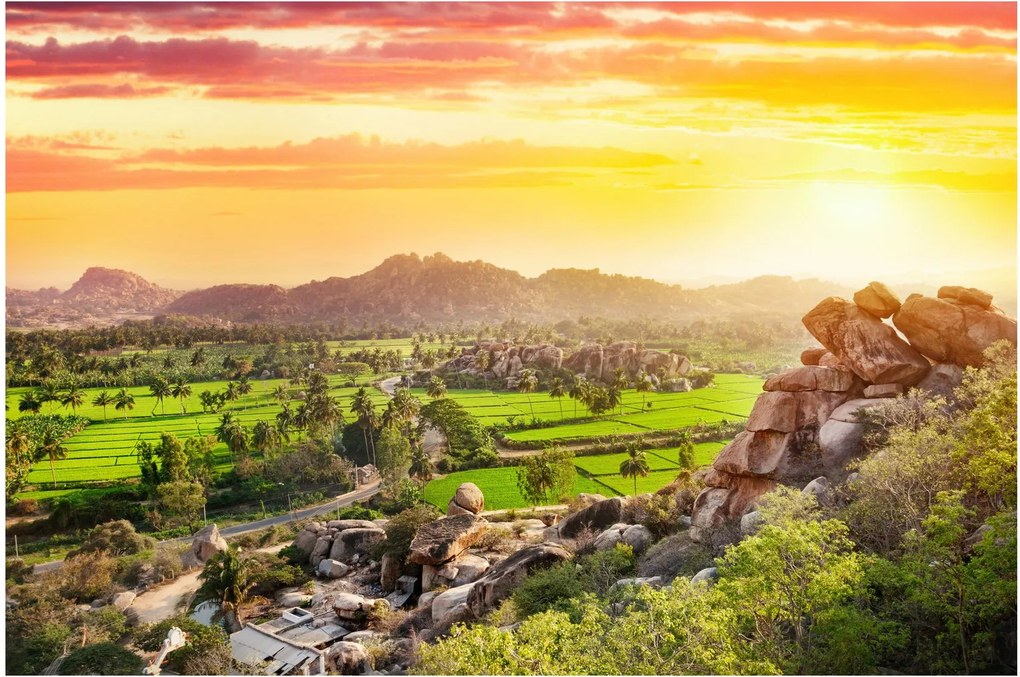 Kép a Hampi-völgyről Indiában (90x60 cm)