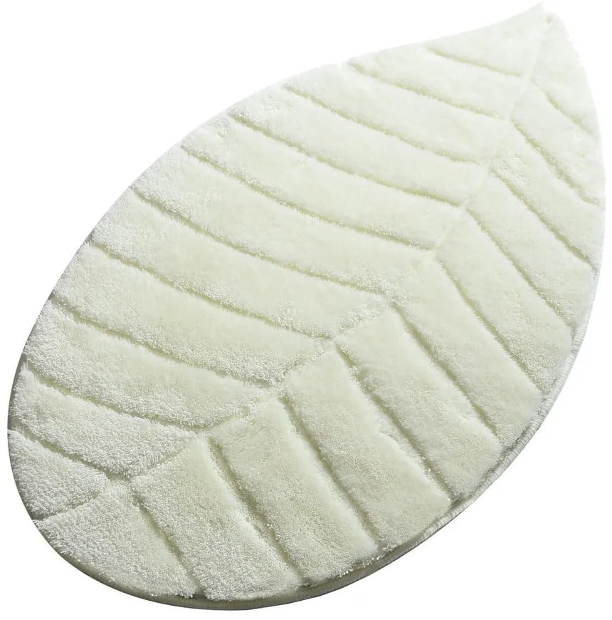 Krémszínű fürdőszobai kilépő 60x100 cm Jungle Leaf – Foutastic