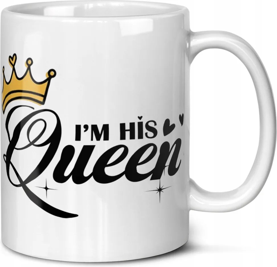 Ajándék Neki Valentin Napra Évfordulók Bögre IM His Queen Ajándékok Pároknak