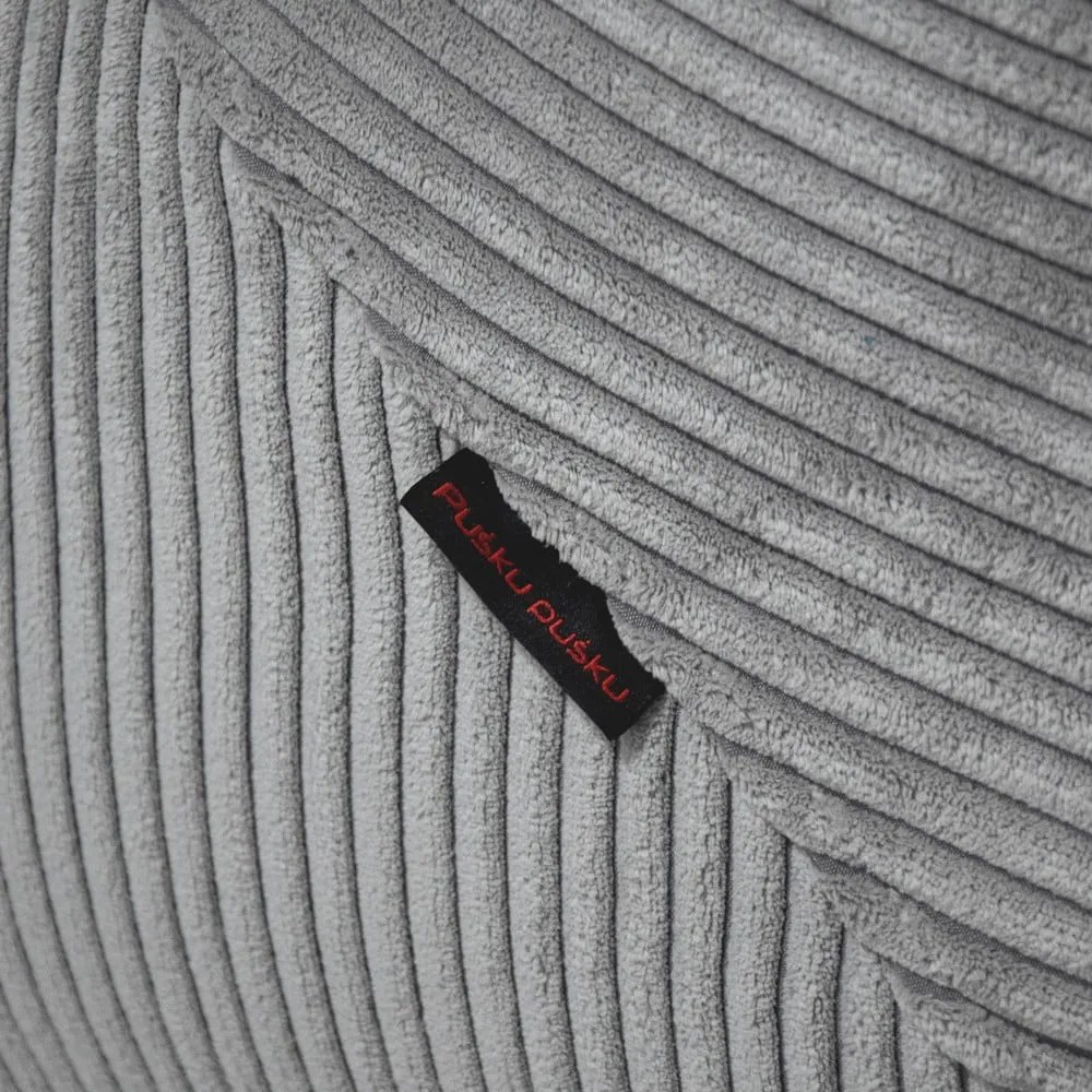 Fekete kordbársony babzsákfotel Sofa Tube 160 – SLOWDOWN