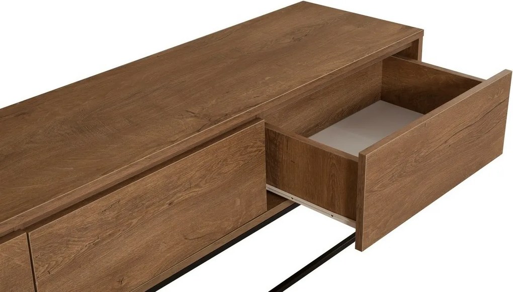 Milo Walnut and Black II TV-asztal, L