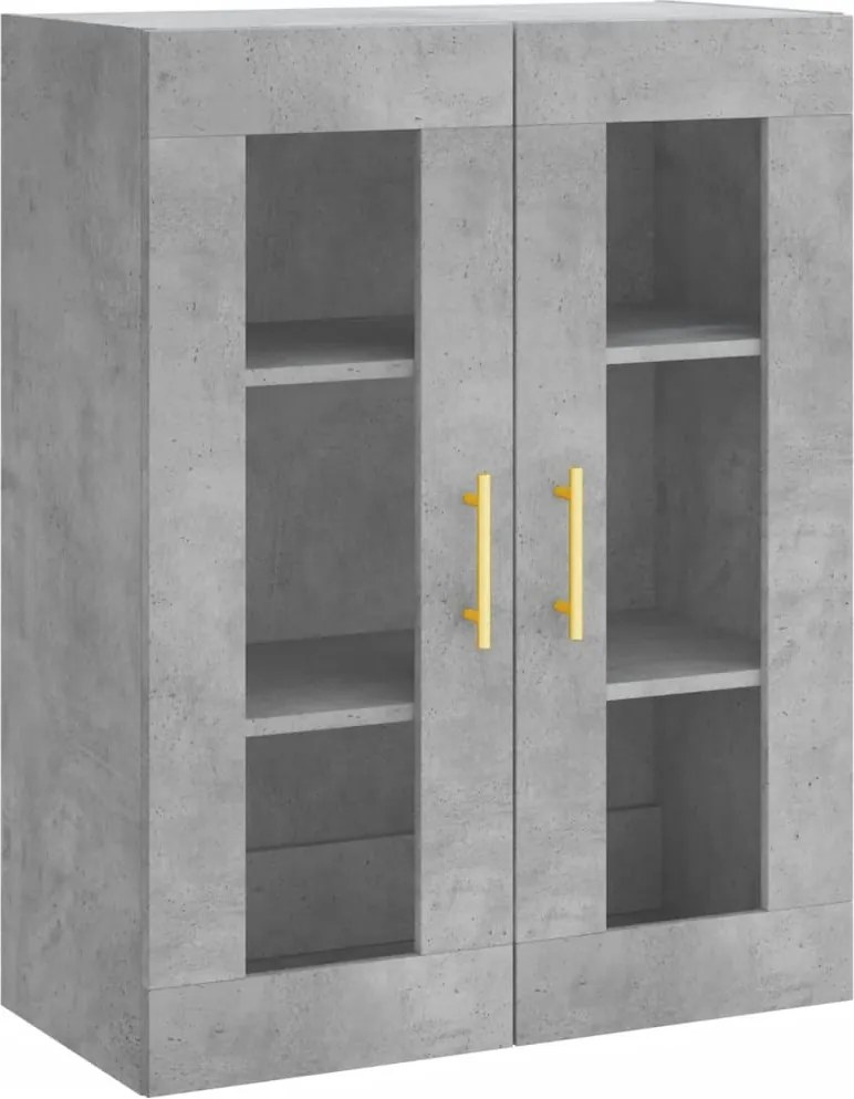 vidaXL betonszürke fali szekrény 69,5x34x90 cm