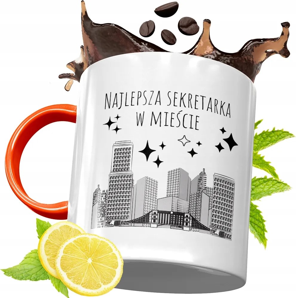 Narancssárga Bögre Titkárnőnek Ajándék fényképes nyomattal