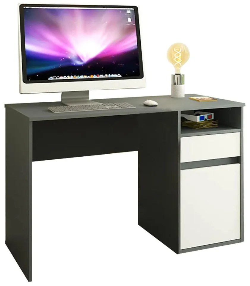 PC asztal Bolegy (grafit + fehér) . 1116254