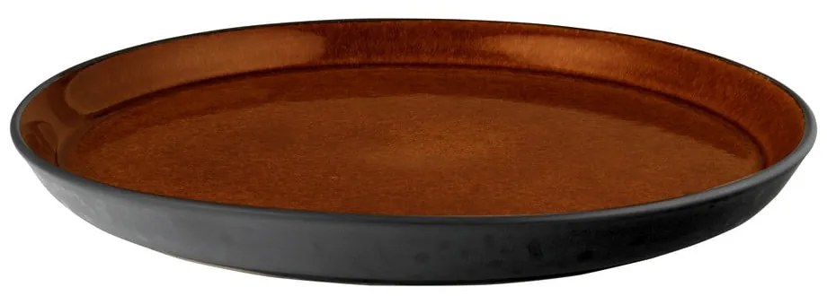 Fekete-borostyán színű kőedény tányér ø 27 cm Gastro Black/Amber – Bitz