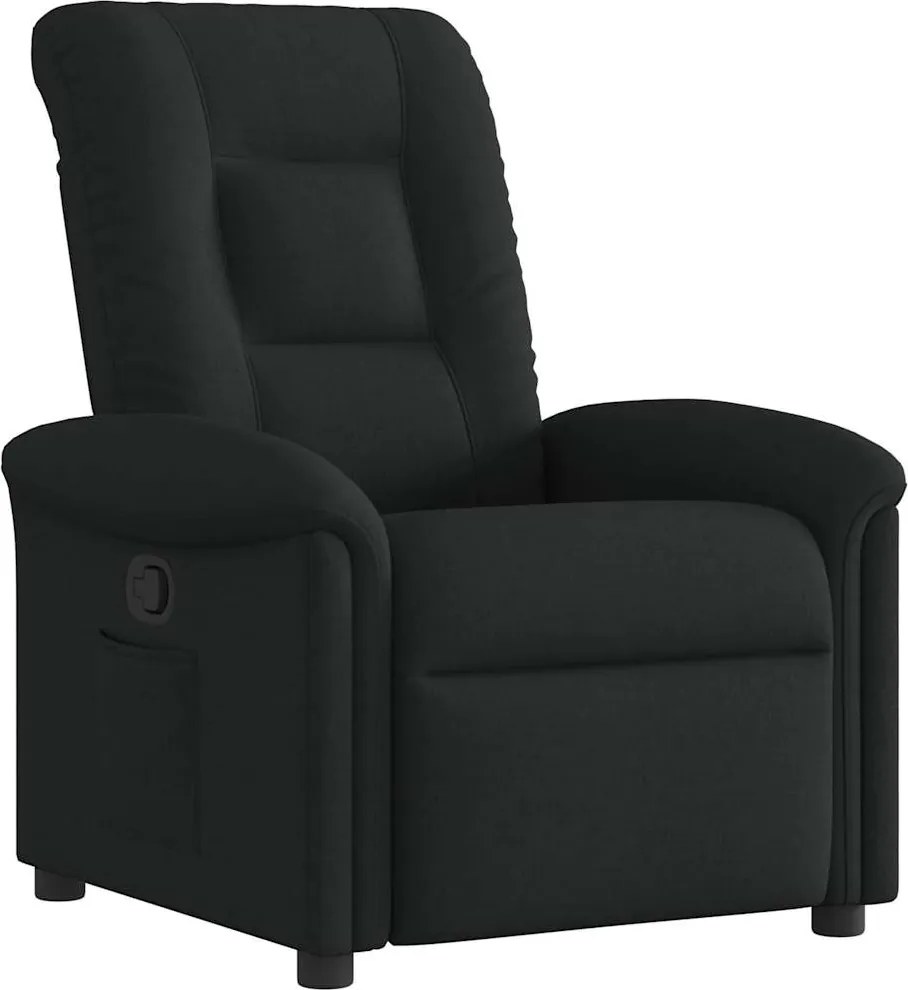 vidaXL fekete szövet dönthető fotel