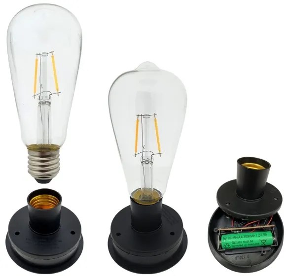 LED Napelemes lámpa LAURA 1xE27/1,2V 300 mAh IP44