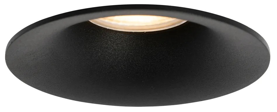 6 db fekete GU10 beépíthető spotlámpa szett 50 mm - Gijs