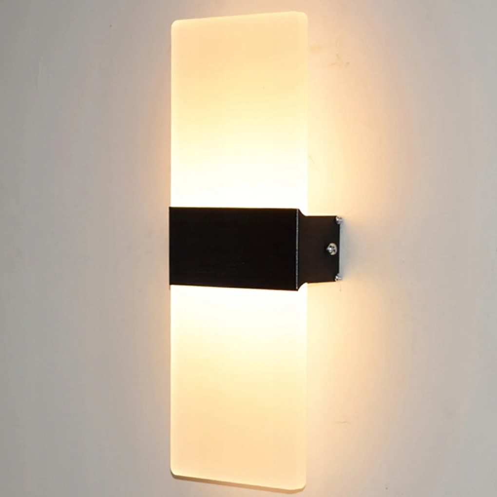 Led fali lámpa Fali lámpatest 12W Meleg fény