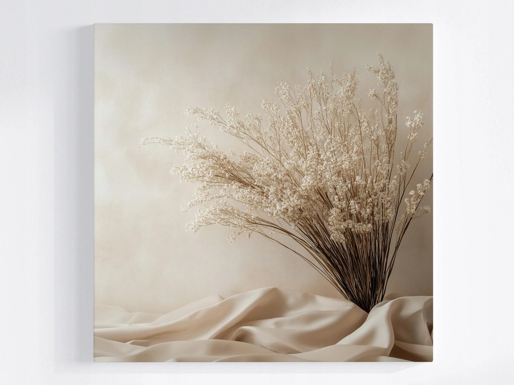 Canvas Vászonkép Szárított Virágok Boho Bézs Minimalizmus 80x80