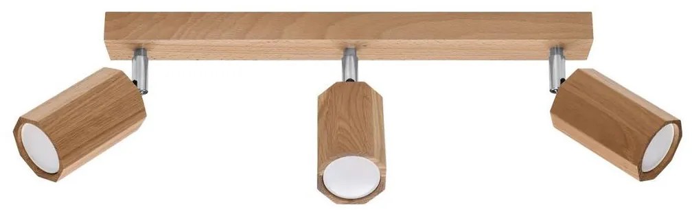 Sollux SL.1030 - Spotlámpa ZEKE 3xGU10/40W/230V tölgy