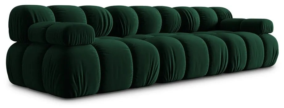 Zöld bársony kanapé 282 cm Bellis – Micadoni Home