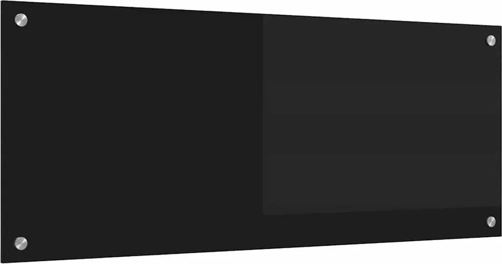 vidaXL Konyhai splashback Fekete 100 x 40 cm edzett üveg
