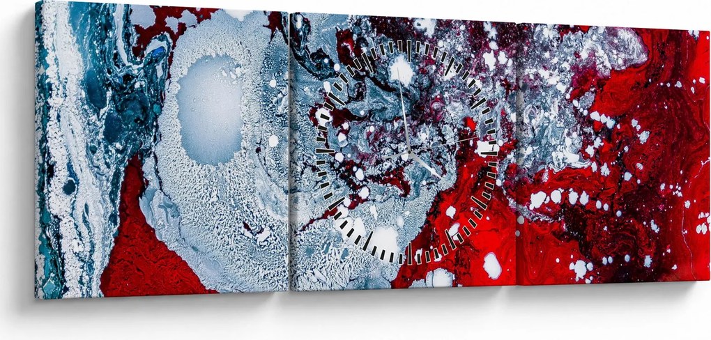 Absztrakt kép (órával) (90x30 cm)