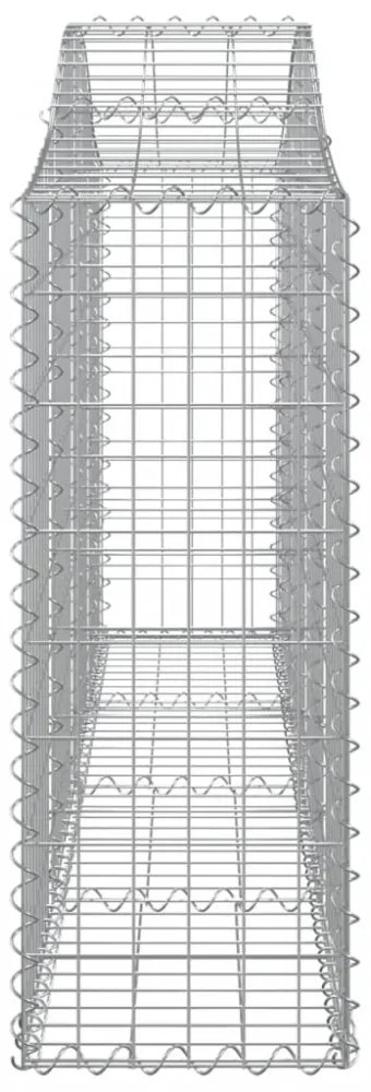 vidaXL 9 db íves horganyzott vas gabion kosár 200x30x80/100 cm