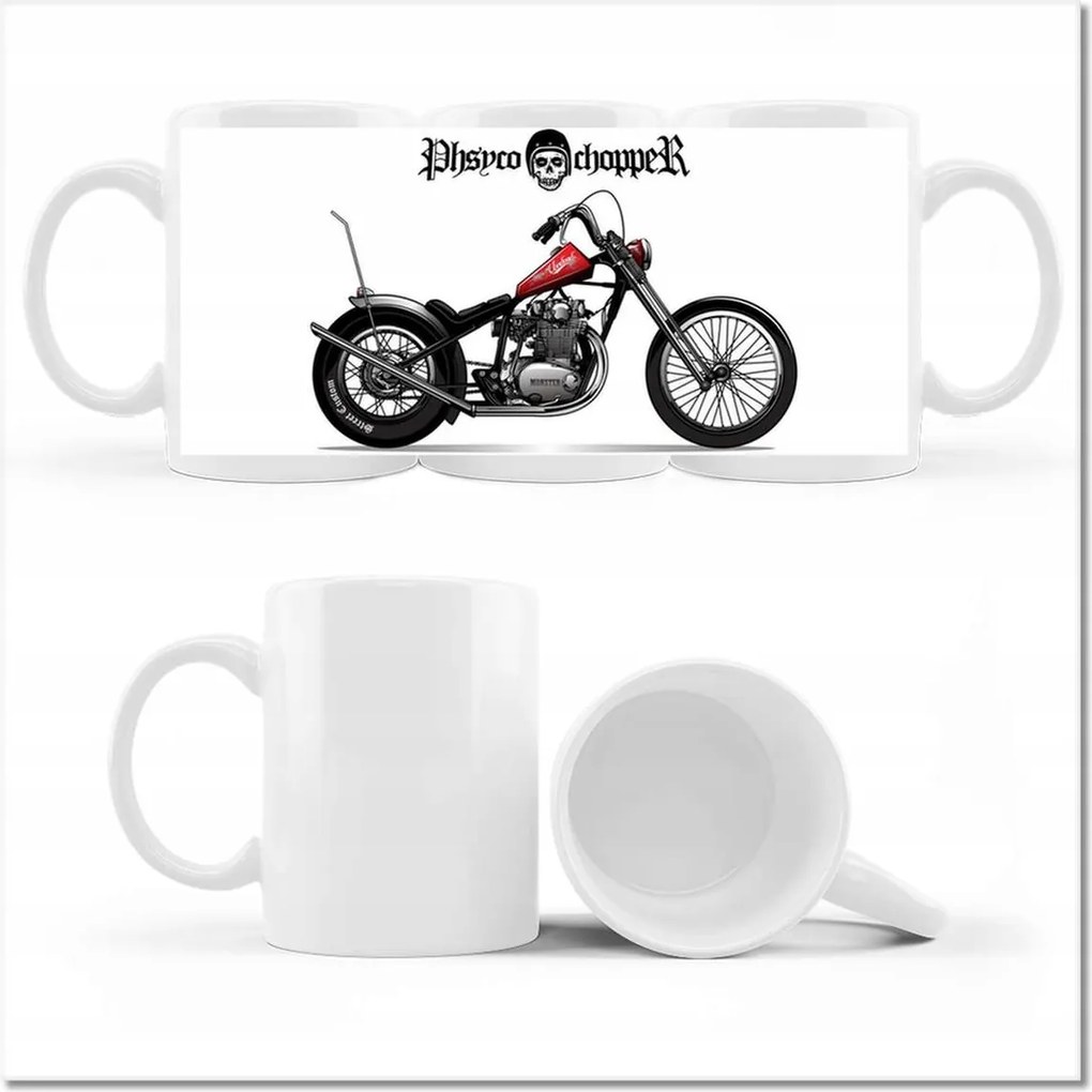 Nyomott mintás bögre Motorkerékpár Antik Vintage