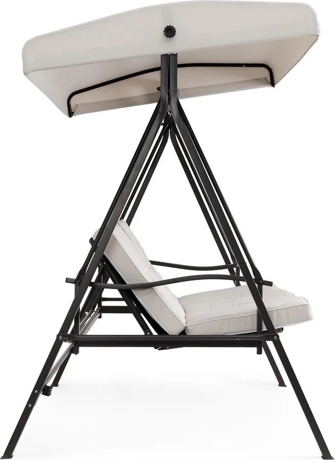 Antracitszürke-bézs fém kerti hintaágy Taurus – Bizzotto