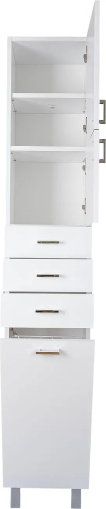 Viva STYLE fürdőszobai ÁLLÓSZEKRÉNY 192 magas szennyestartós - JOBBOS - 35 x 28 x 192 cm