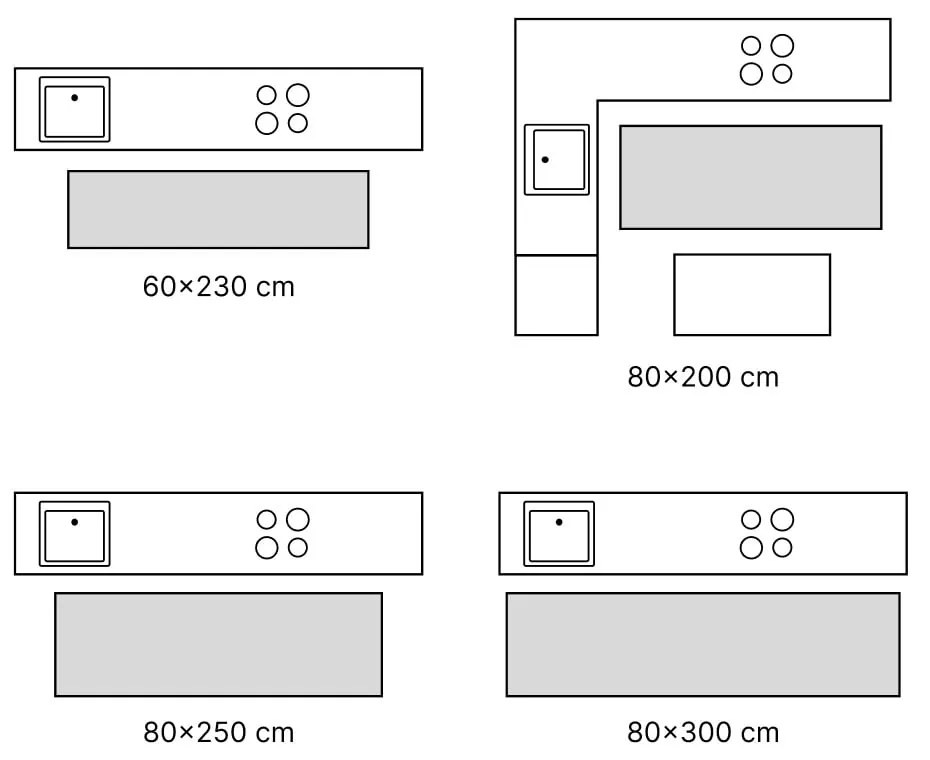 Szürkéskék futószőnyeg 80x250 cm Sensi Gepi – FD