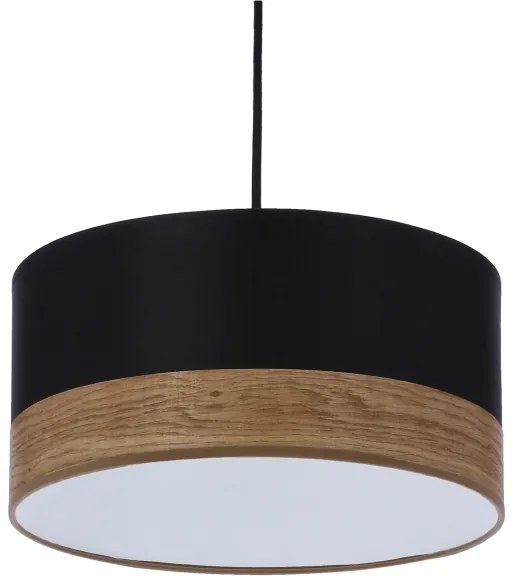 Csillár zsinóron PORTO 1xE27/60W/230V fekete/barna