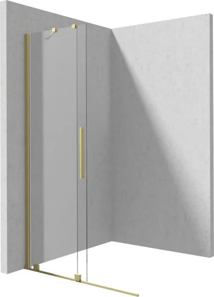 Prizma csúsztatható walk-in zuhanyfal_100x195, szálcsiszolt arany