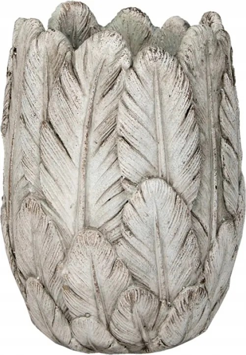 Cement takaró kaspóhoz/vázához Oriane tollakkal 15x21 cm