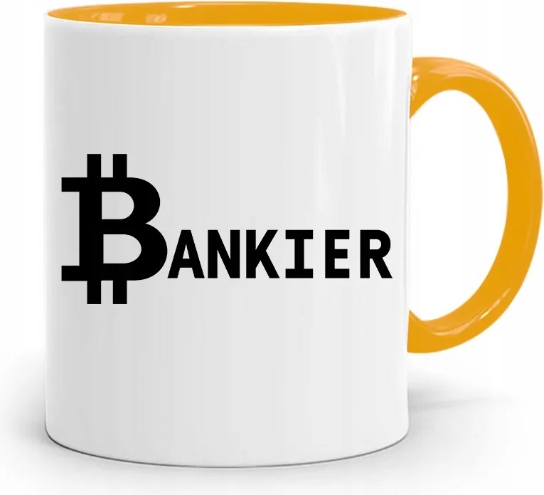 Bankárnak Sárga Bögre Születésnapi Ajándék fényképes nyomtatással