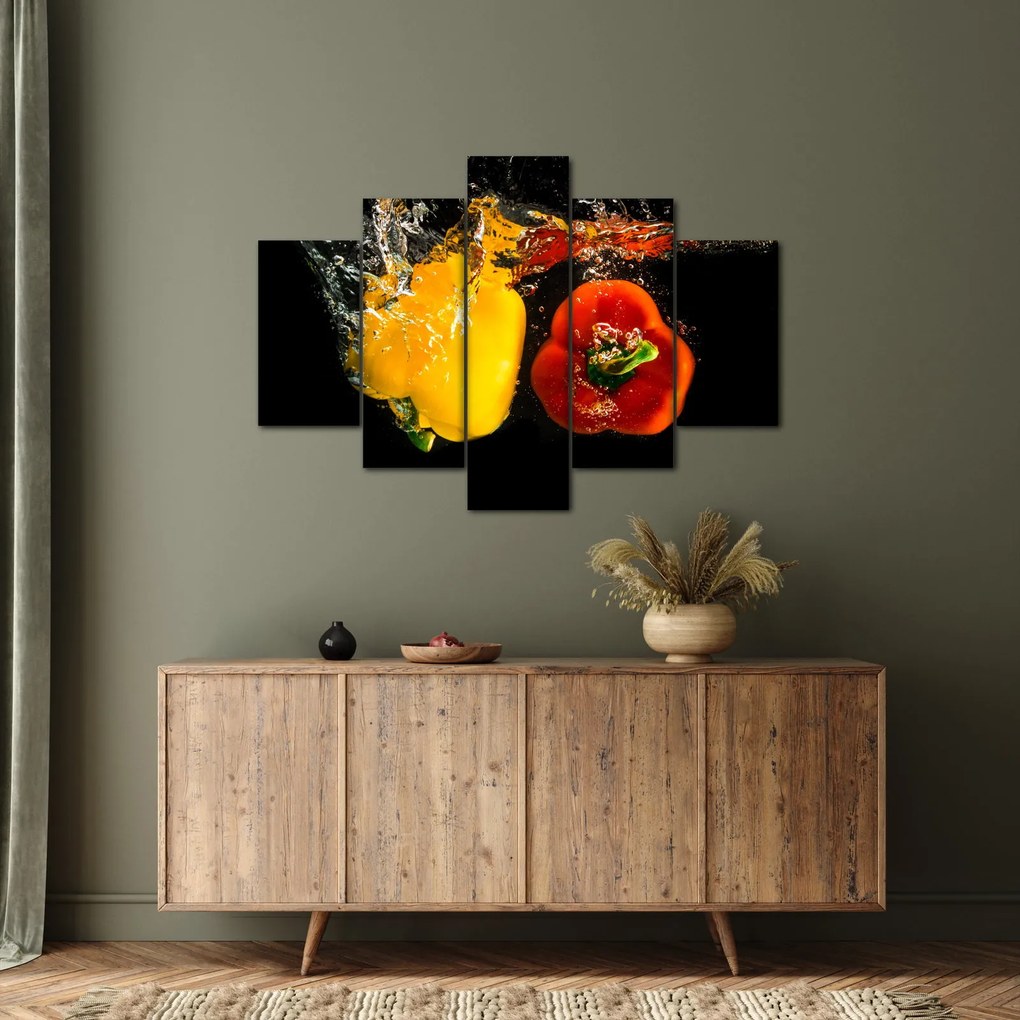 Kép - paprika a vízben (150x105 cm)