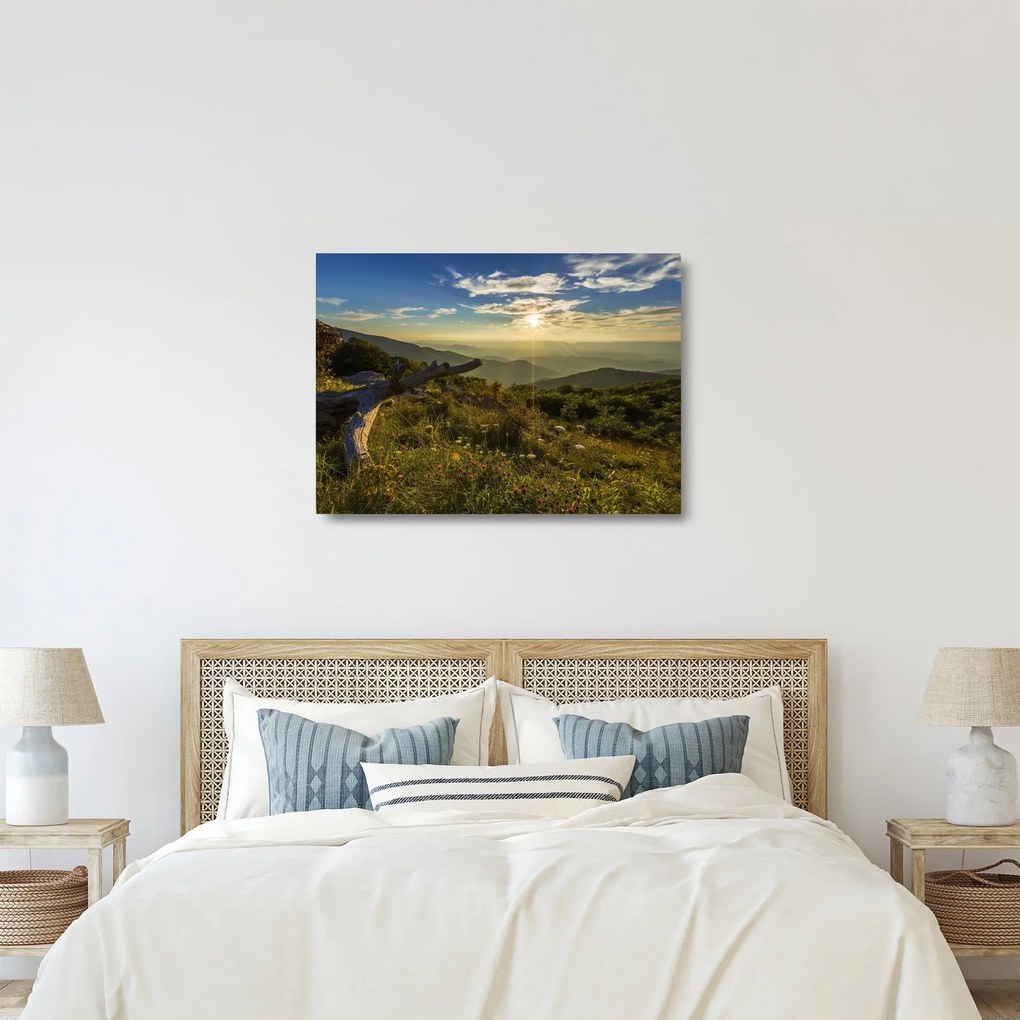 Kép - kilátás a tájra (üvegen) (70x50 cm)