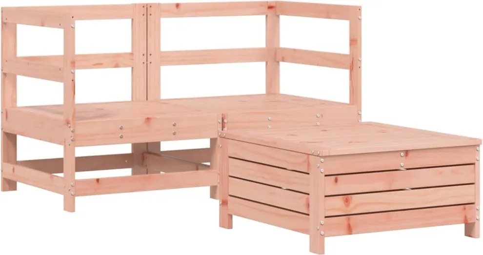 vidaXL 3 részes tömör duglászfenyő kerti kanapészett