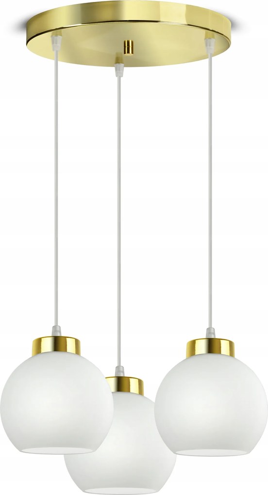 Mennyezeti Függő Lámpa Csillár Arany Üveg Fehér Gömbök Üveg EZ3 Led E27