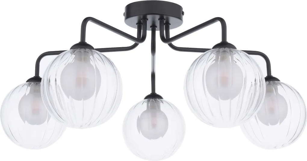 Dar Lighting modern mennyezeti lámpa feya matt fekete darfey0522-20