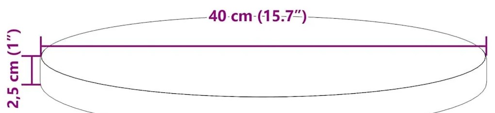 viaszbarna tömör fenyőfa kerek asztallap Ø40 x 2,5 cm