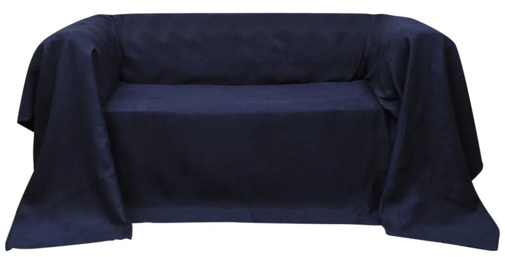 Tengerészkék mikro-velúr kanapéhuzat védő 270 x 350 cm