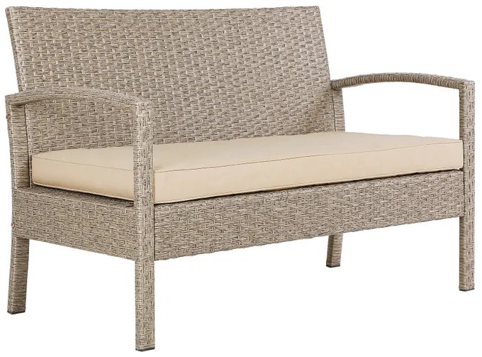 Casaria® Rattan szett - krémszínű