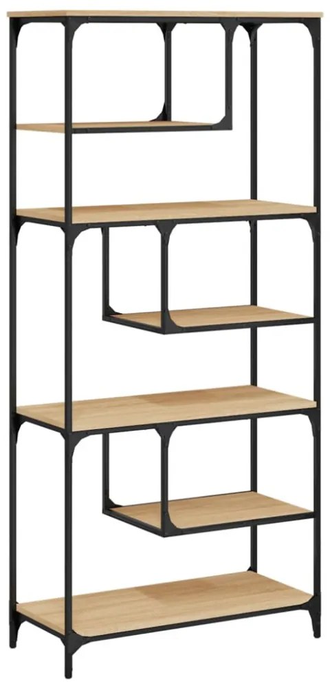 sonoma tölgy szerelt fa könyvespolc 81 x 36 x 176 cm