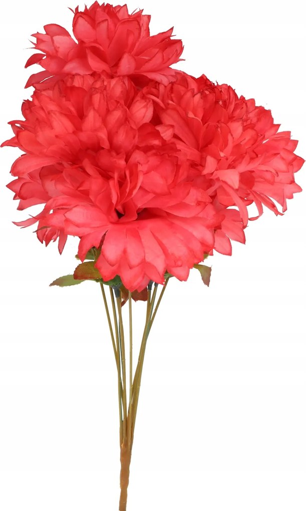 9-es krizantém csokor levelekkel rózsaszín Goliat Virágok